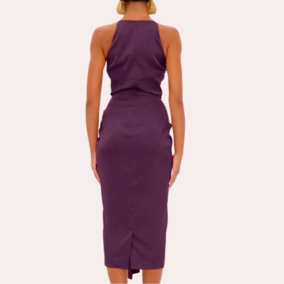 Andrea iyamah Reni midi dress plum purple small new with tags - Picture 2 of 5
